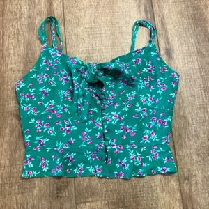 American Eagle women’s S floral cropped tank